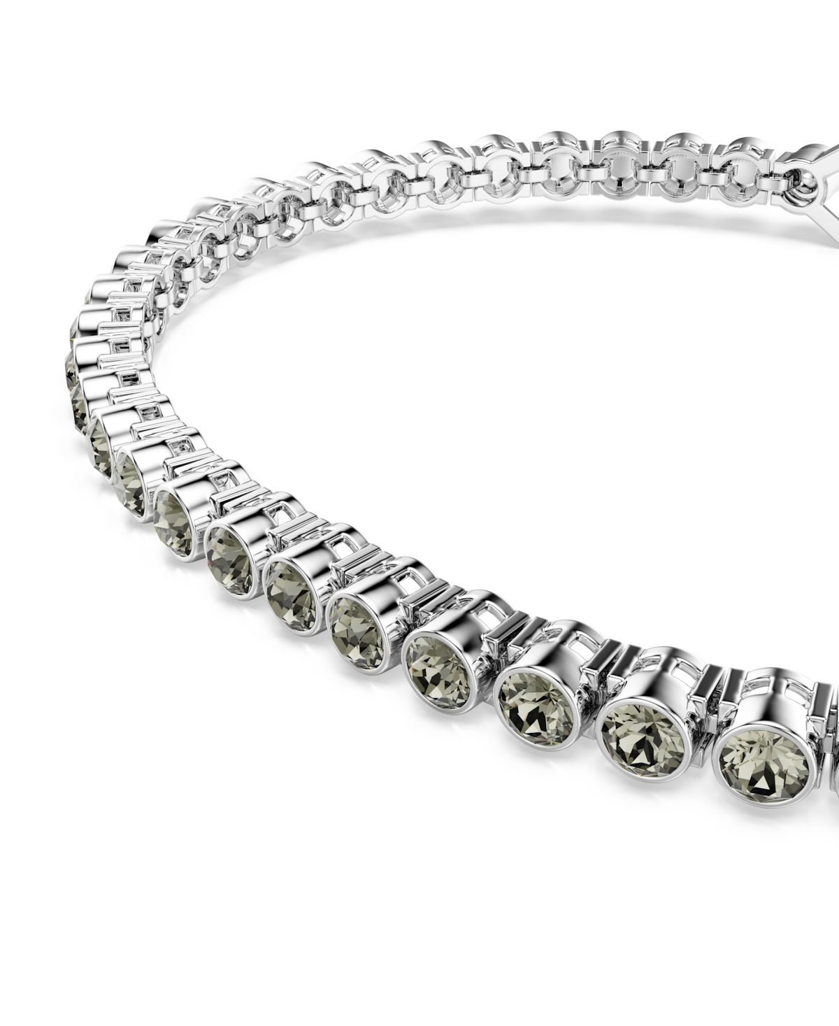 Swarovski Swaroski Imber Emily Rhodium Plated Tennis Bracelet In Metallic