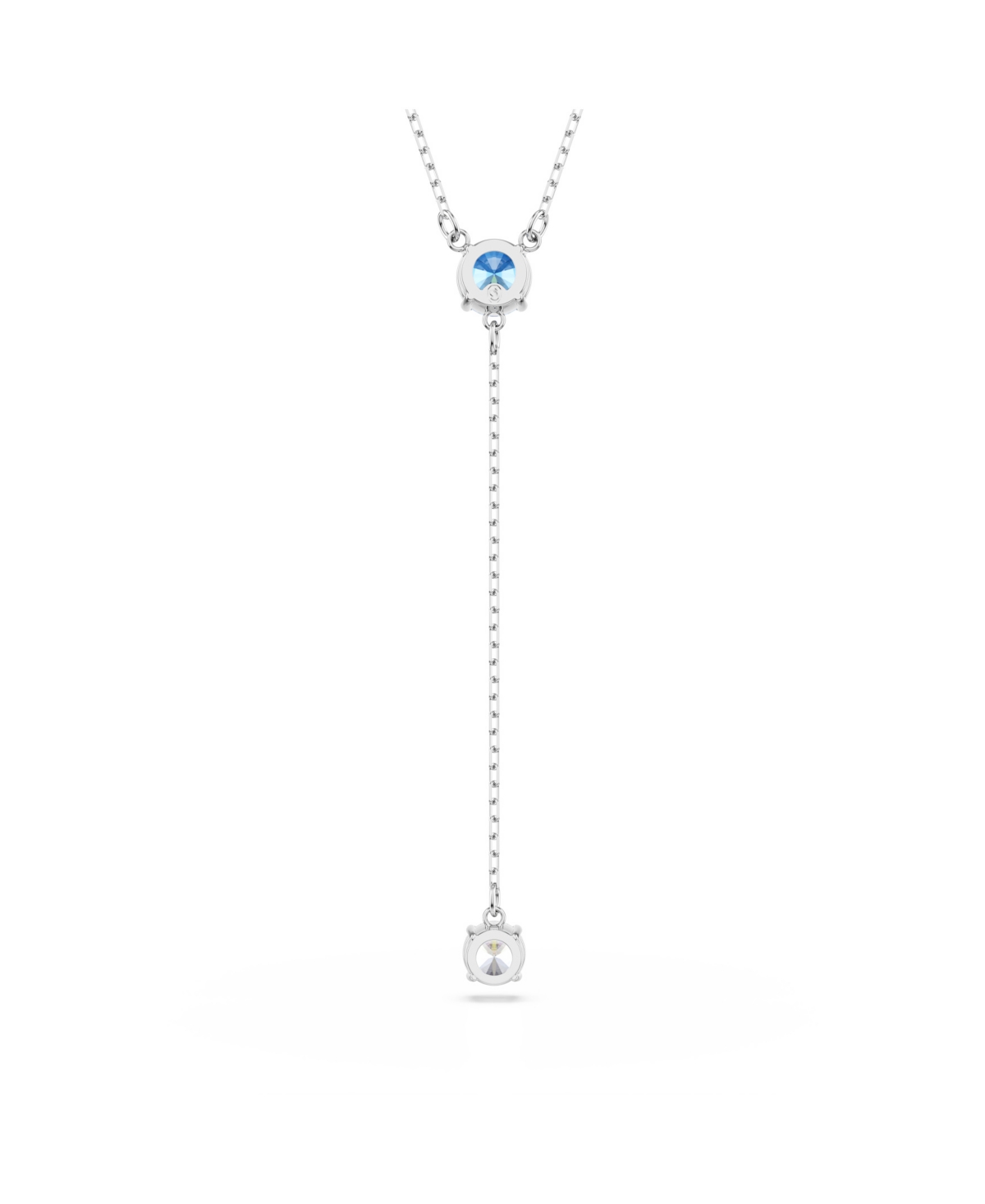 Swarovski Stilla Attract Rhodium Plated Y Necklace In Blue