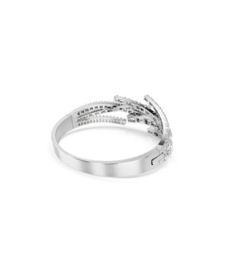 Swaroski Matrix  Rhodium Plated Bangle