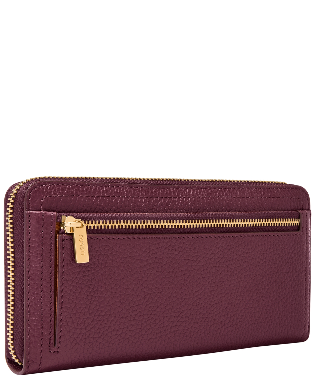 Fossil Logan Rfid Zip Around Clutch Wallet In Purple