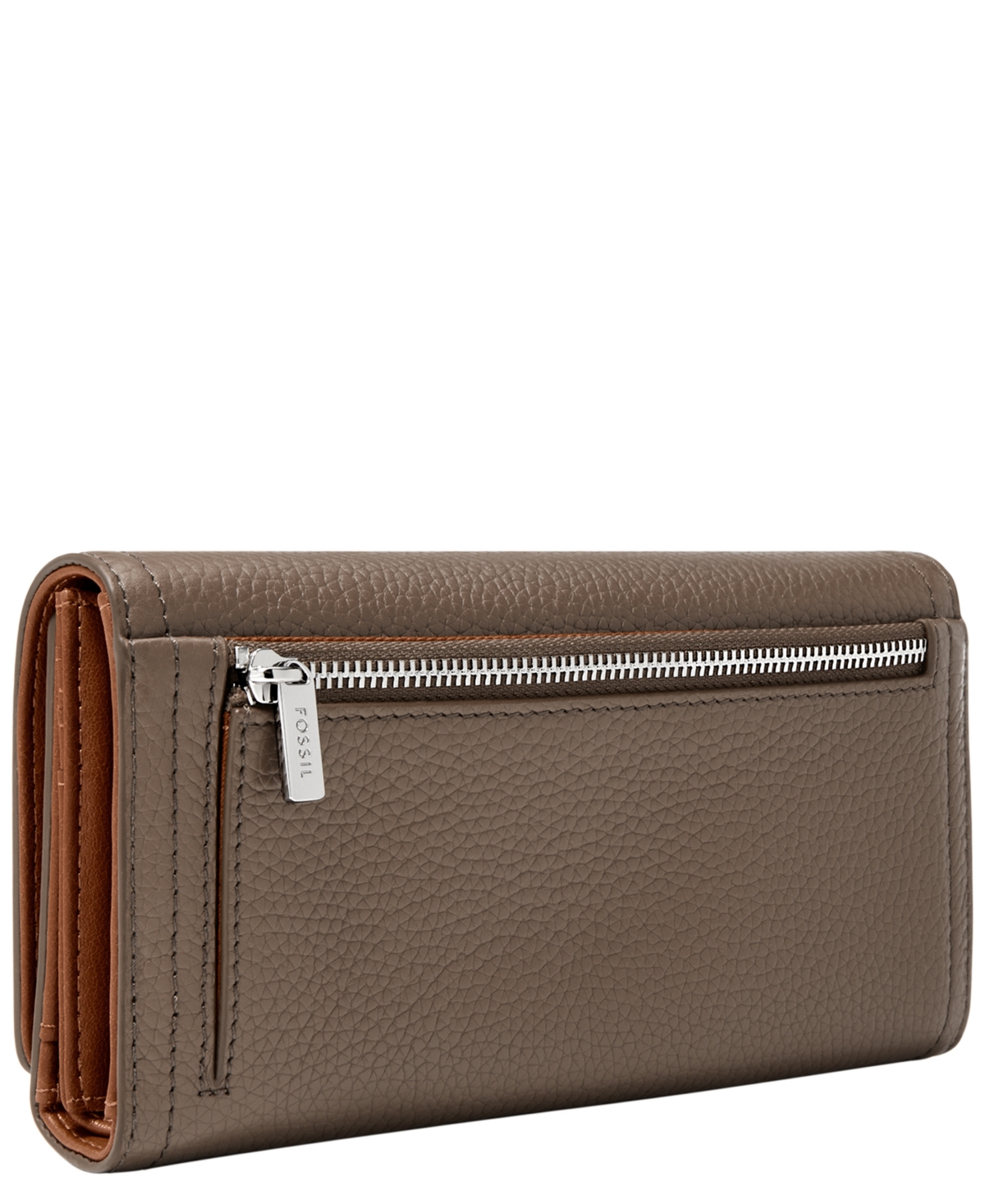 Fossil Logan Rfid Flap Wallet In Gray