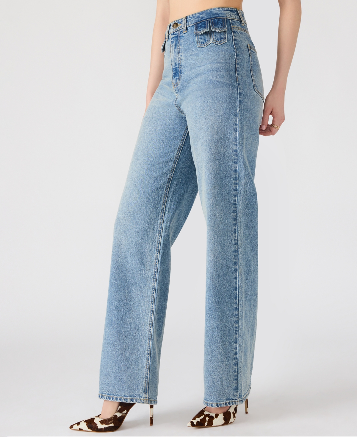 Steve Madden Women's Geraldine Boot-cut Jeans In Blue