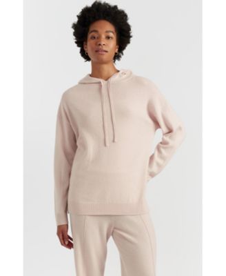 Women's Wool Cashmere Blend Relaxed Hoodie Sweater