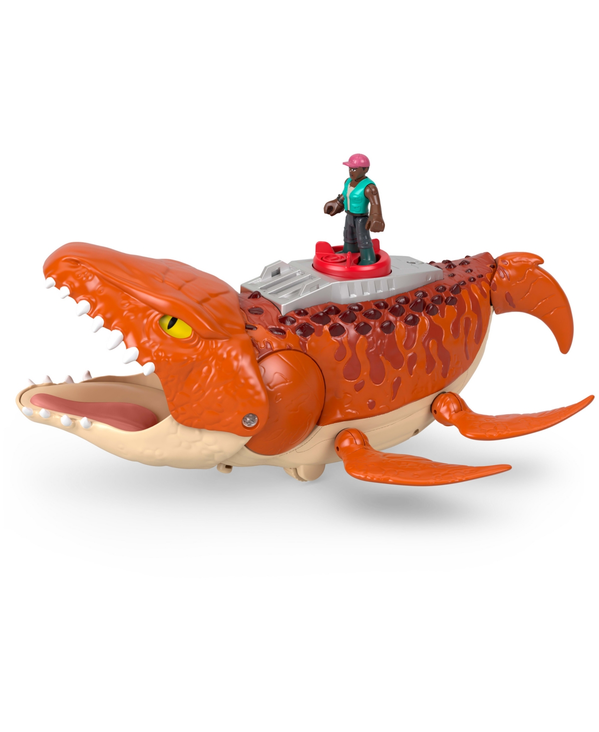 Imaginext Fisher-price Jurassic World Rebirth Aquachomp Chase Mosasaurus Dinosaur Toy Playset In Multi