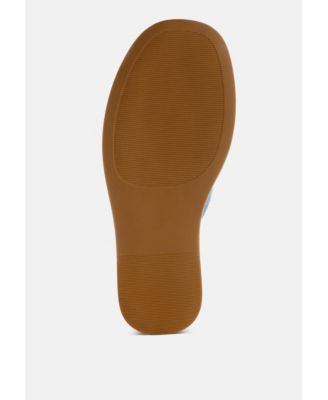 Womens Karbi Denim Flatform Slip Ons