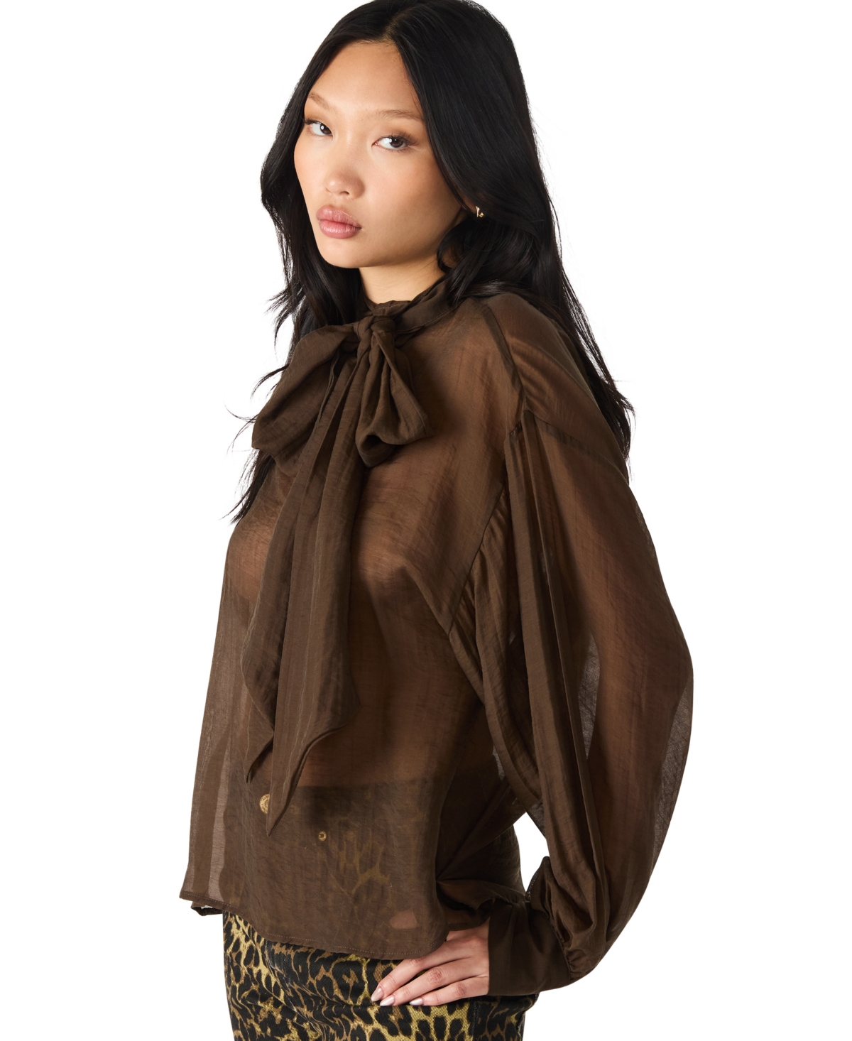 Steve Madden Sutton Top In Brown