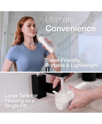 Icon Electric Water Flosser - Rechargeable, Included Jet Tip, Charging Cord, Home & Travel Use (Navy