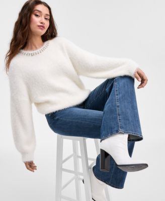 Women's Arisa Rhinestone-Trim Sweater