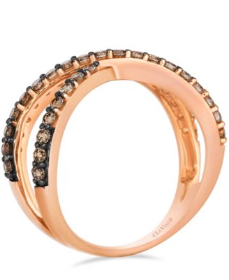 Chocolate Diamond Ring (0.77 ct. t.w.) in 14K Strawberry Gold