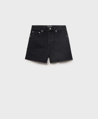 Women's Frayed Hem Denim Shorts