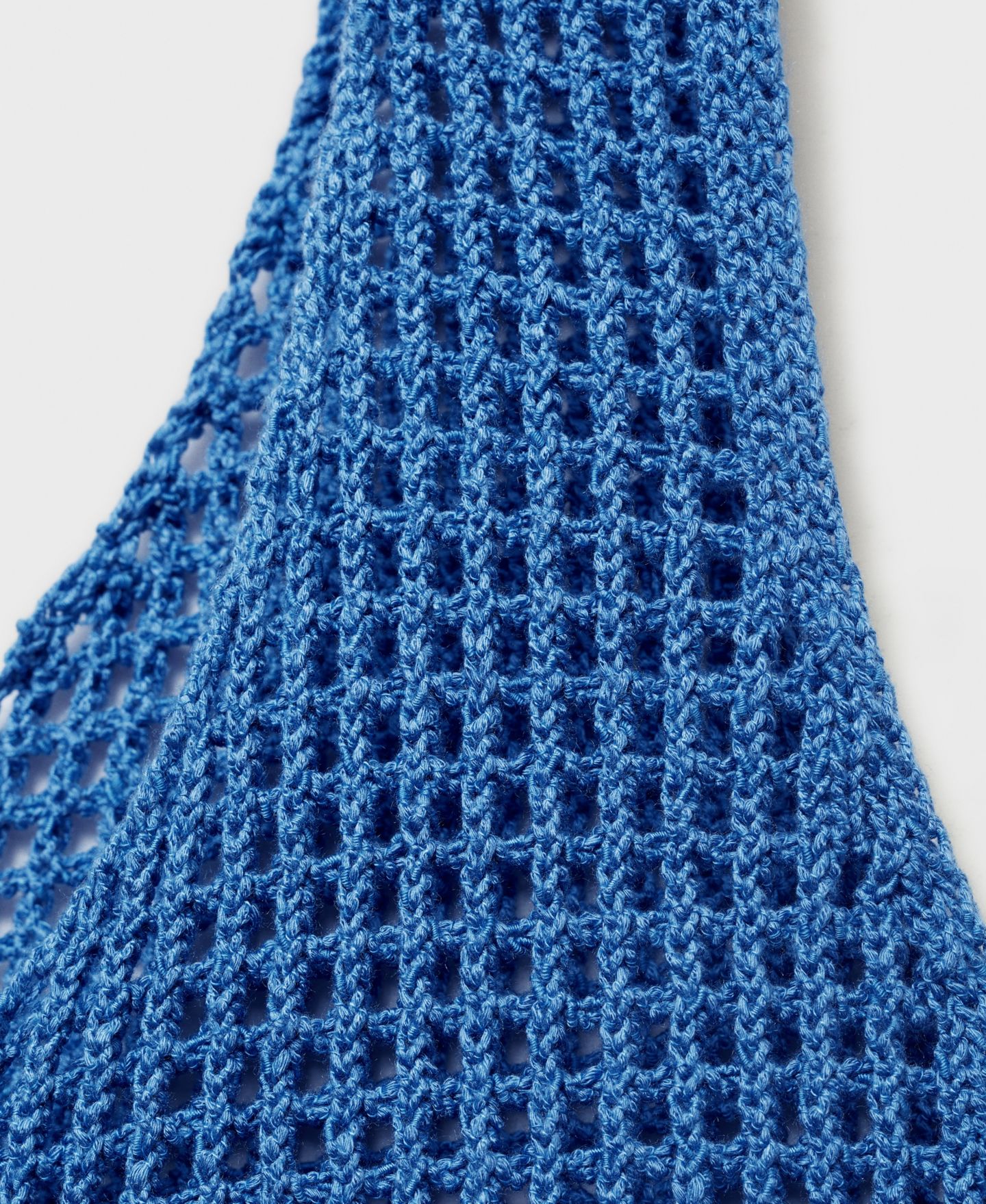 Женский топ Mango Knitted Crop, цвет: Синий — фото 5