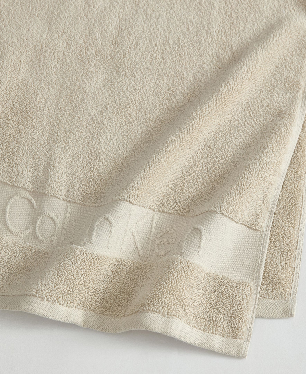 Calvin Klein Iconic Cotton Jacquard Hand Towel, 30" x 16"