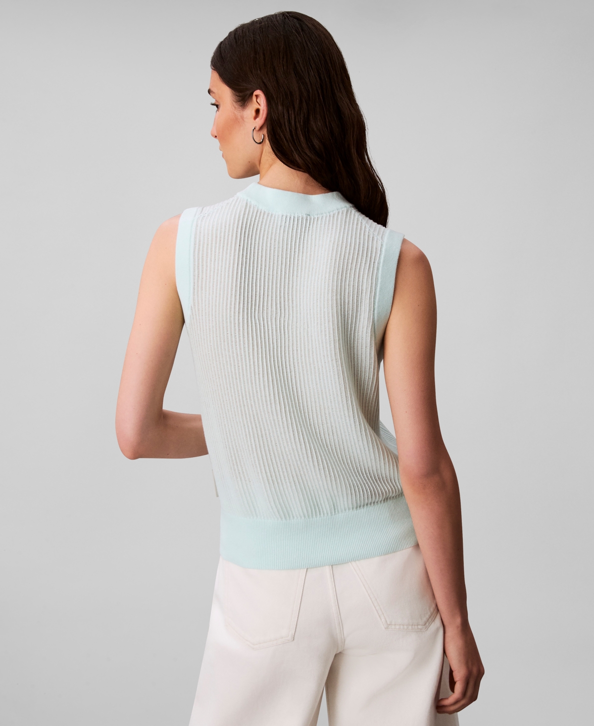 Calvin Klein Women's Mesh Sweater Vest