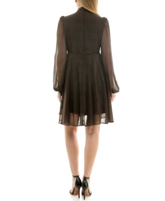 Women's Empire Waist Mini with Tie Dress