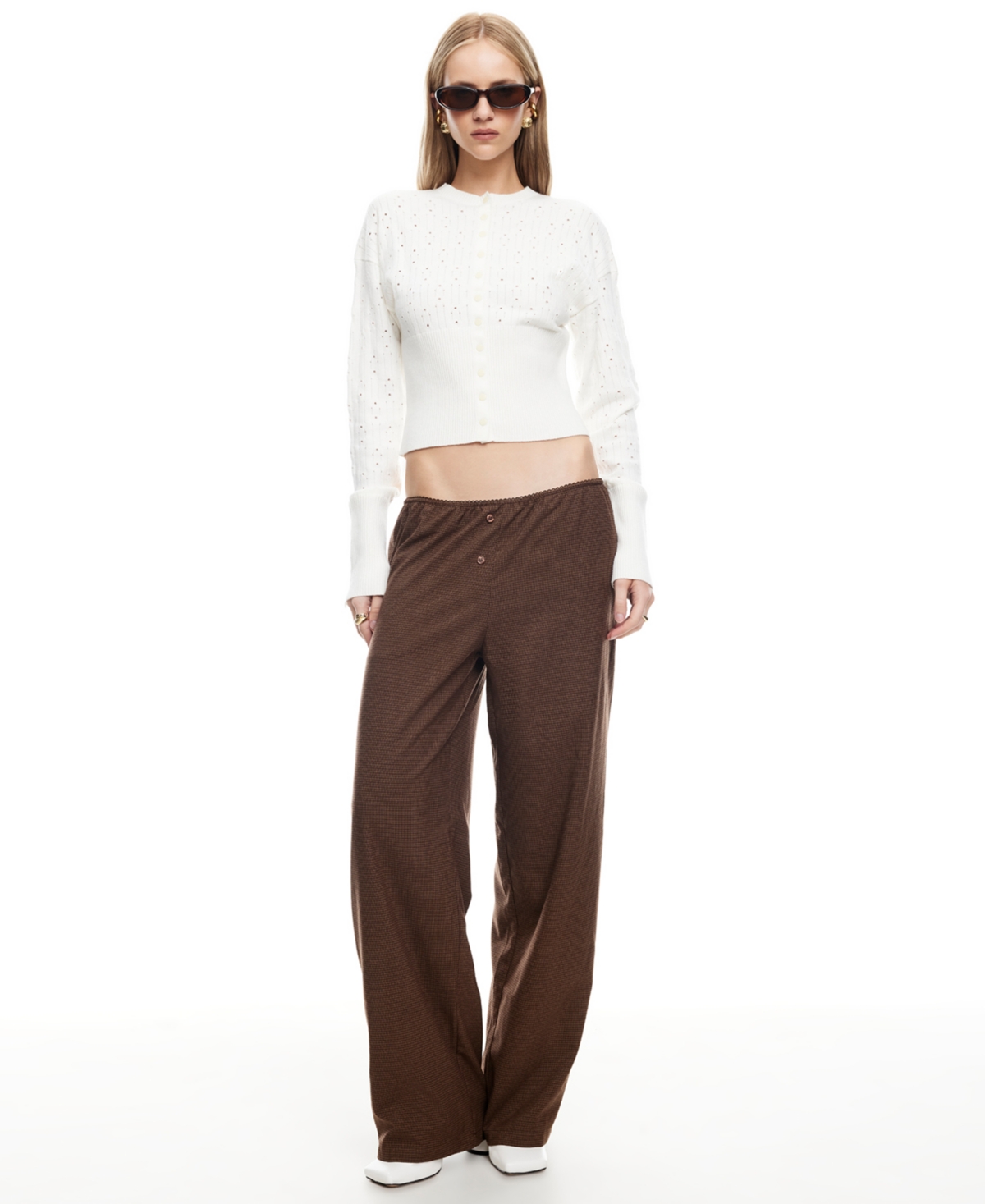 Lioness Women's Shimmer Shift Sweater In White