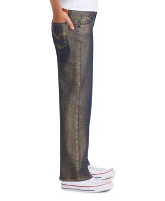 Big Girls Metallic Wide Leg Jeans