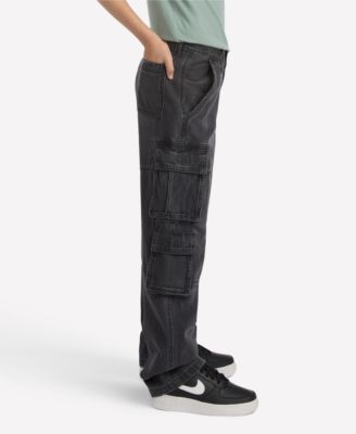 Boys Baggy Denim Cargo Pants 