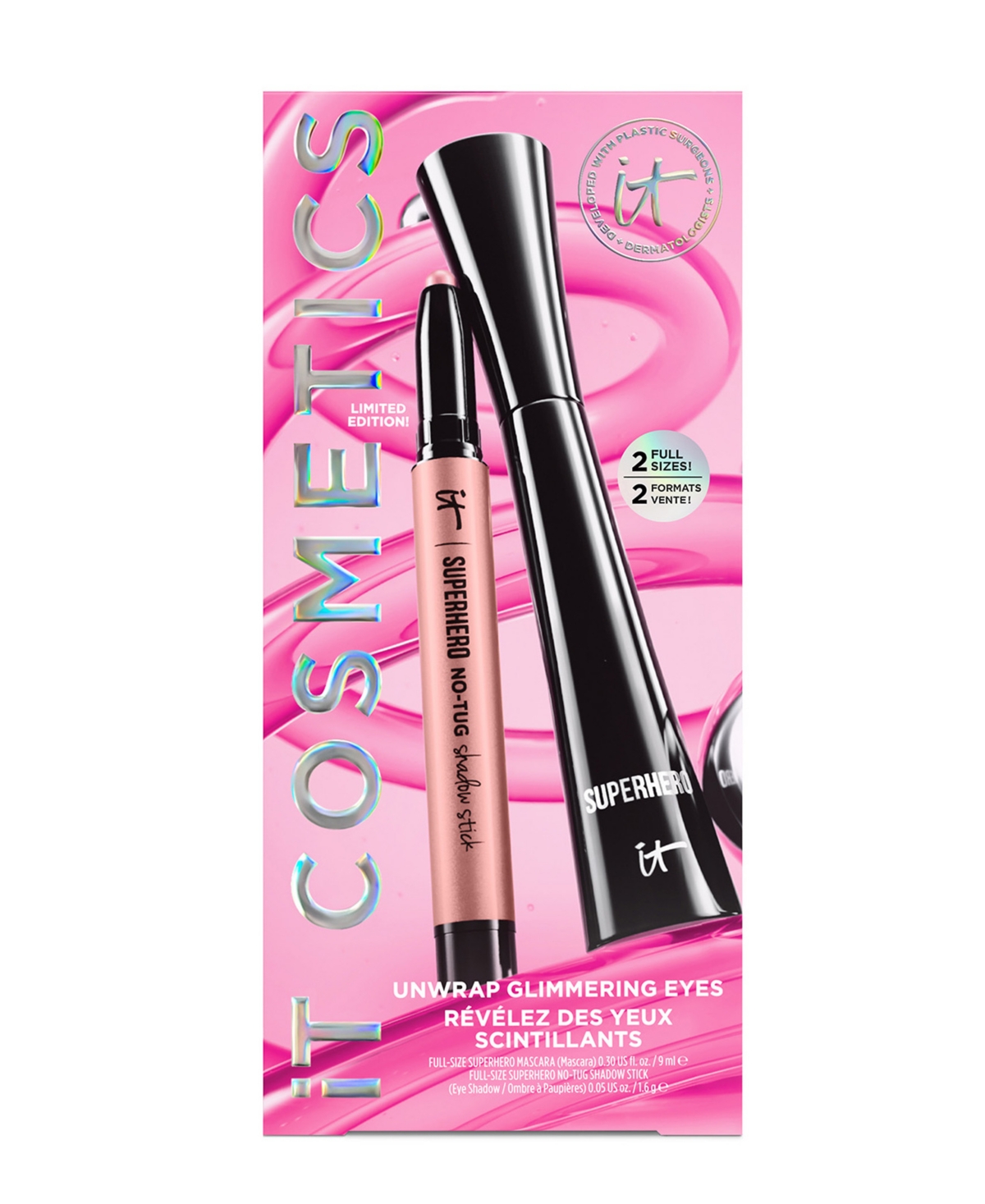 It Cosmetics Hol25 Superhero Duo 2-piece Set In Transparent