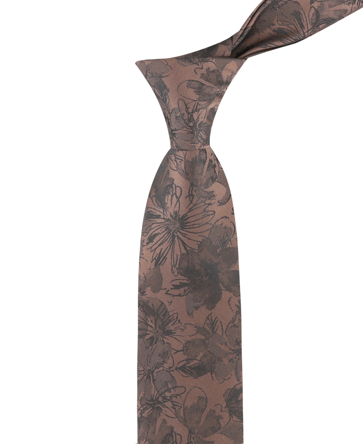 Calvin Klein Men's Maddison Botanical Tie In Brown