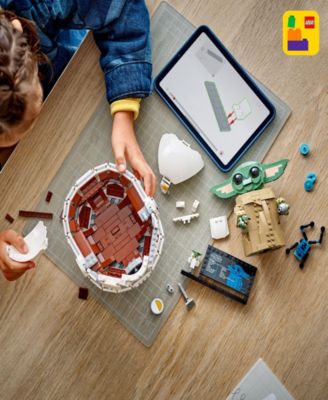 Star Wars the Mandalorian Grogu with Hover Pram Buildable Figure 75403, 1048 Pieces