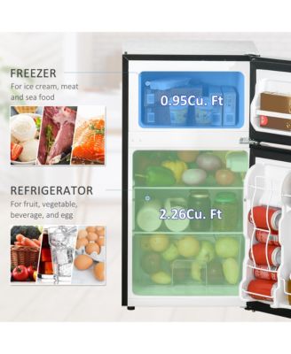 3.2 Cu.Ft Mini Fridge with Freezer and Adjustable Shelf,