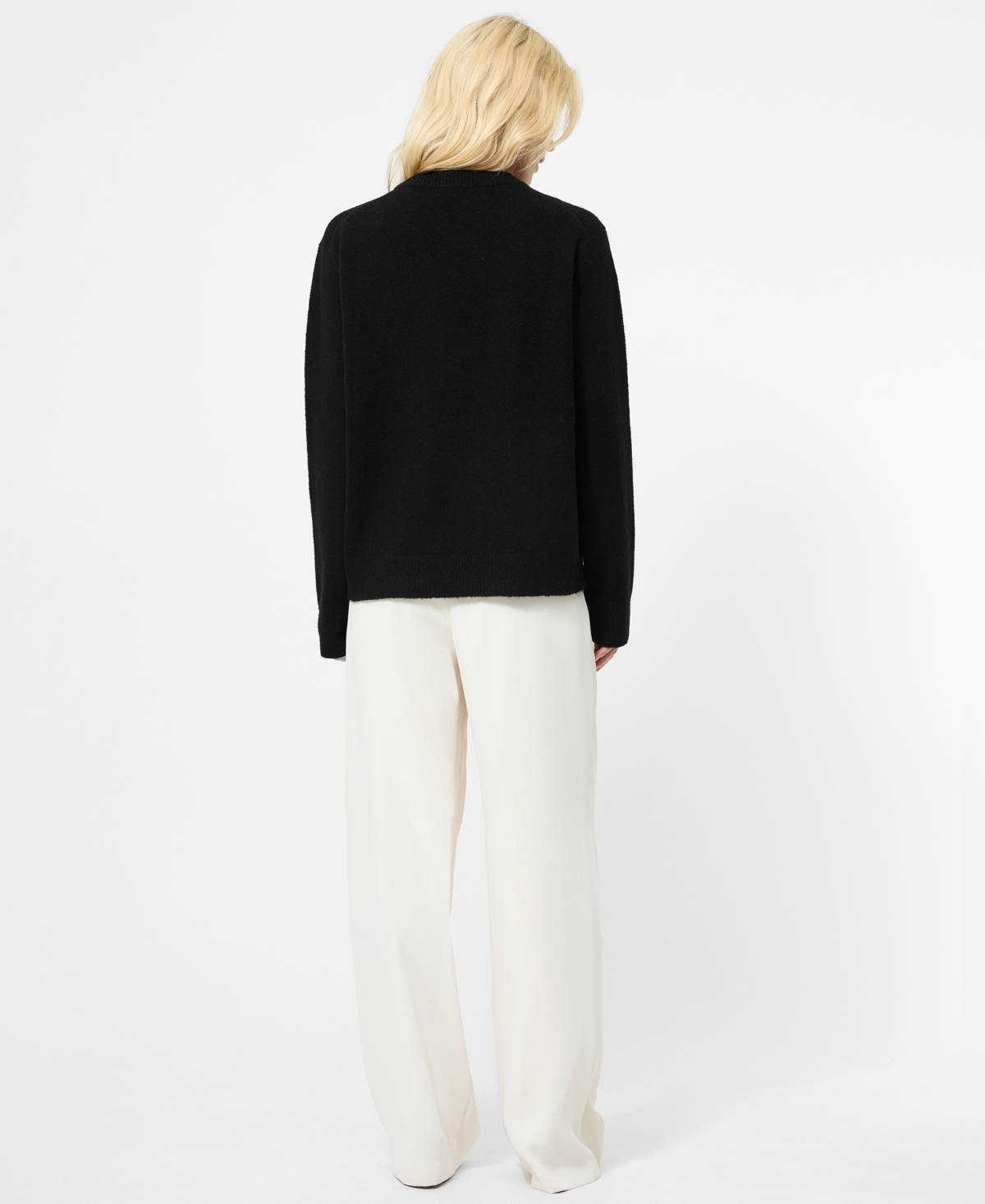 French Connection Crewneck Pullover Sweater In Black