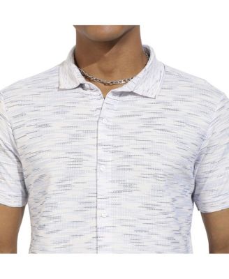 Men's White Honeycomb Knit Shirt
