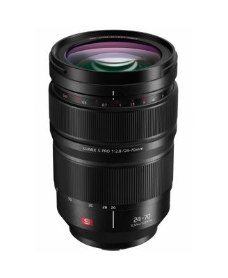LUMIX S PRO 24-70mm f/2.8 Lens, Bundle with 82mm Filter Kit, Lens Wrap, Lens Shade and Cleaning Kit