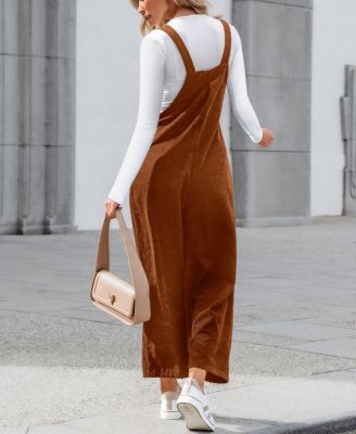 Women's Jumpsuit Corduroy Wide-Leg Overalls