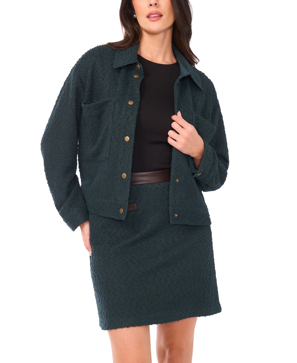 Vince Camuto Tweed Jacket In Blue