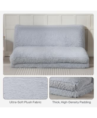 Bean Bag Floor Sofa Bed, Plush Folding Floor Mattress,