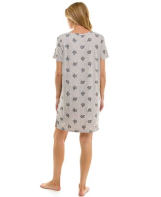 Women's Short Sleeve Printed Sleepshirt