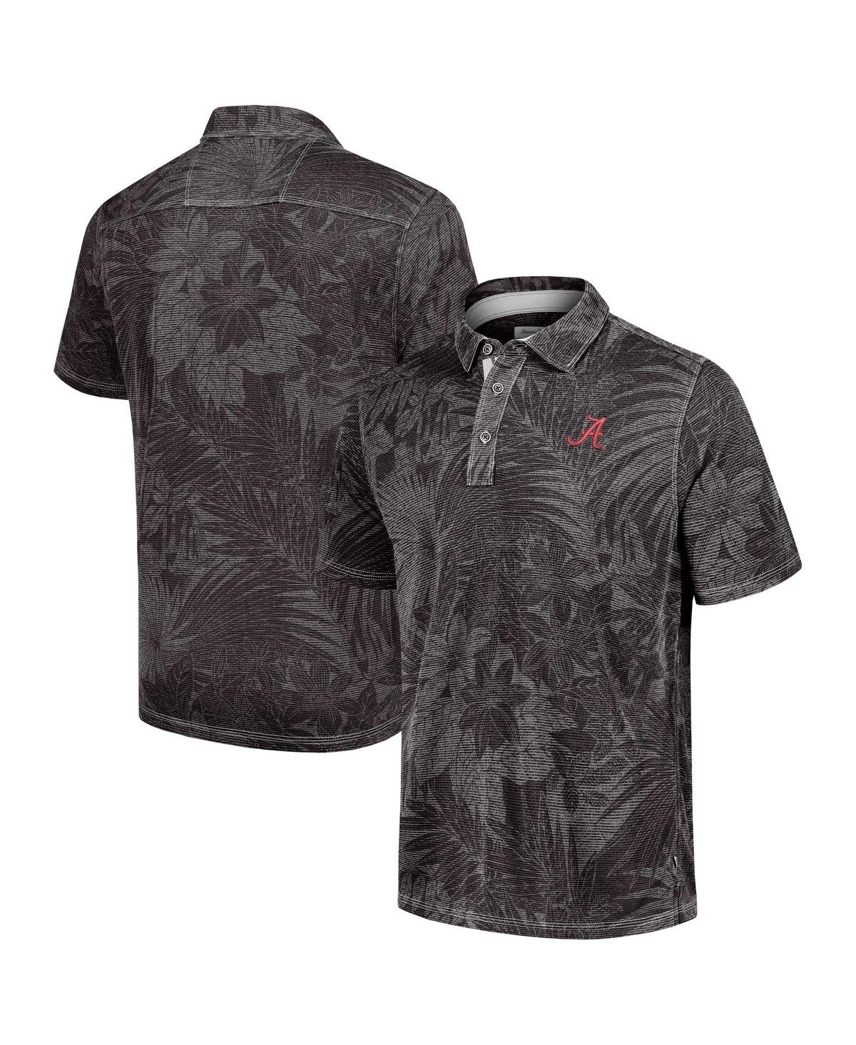 Tommy Bahama Men's Black Alabama Crimson Tide Big Tall Sport Santiago Paradise Polo Shirt In Black