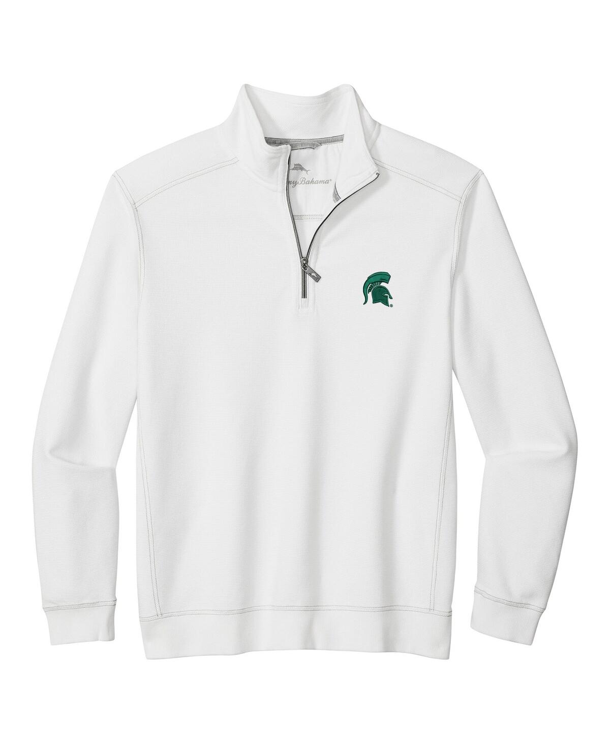 Tommy Bahama Men's White Michigan State Spartans Montego Bay Half-Zip Jacket