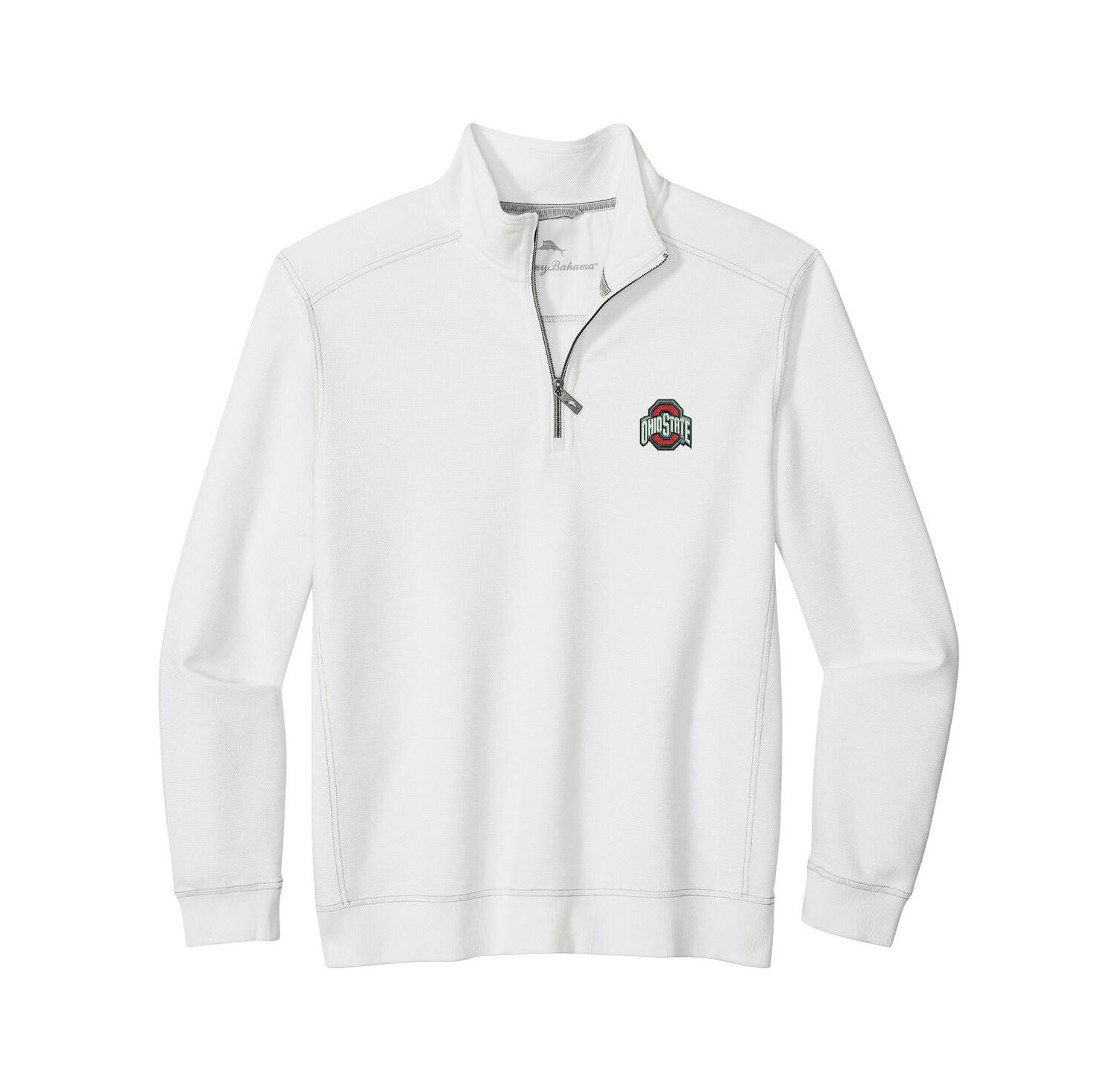 Men's White Ohio State Buckeyes Montego Bay Half-Zip Jacket