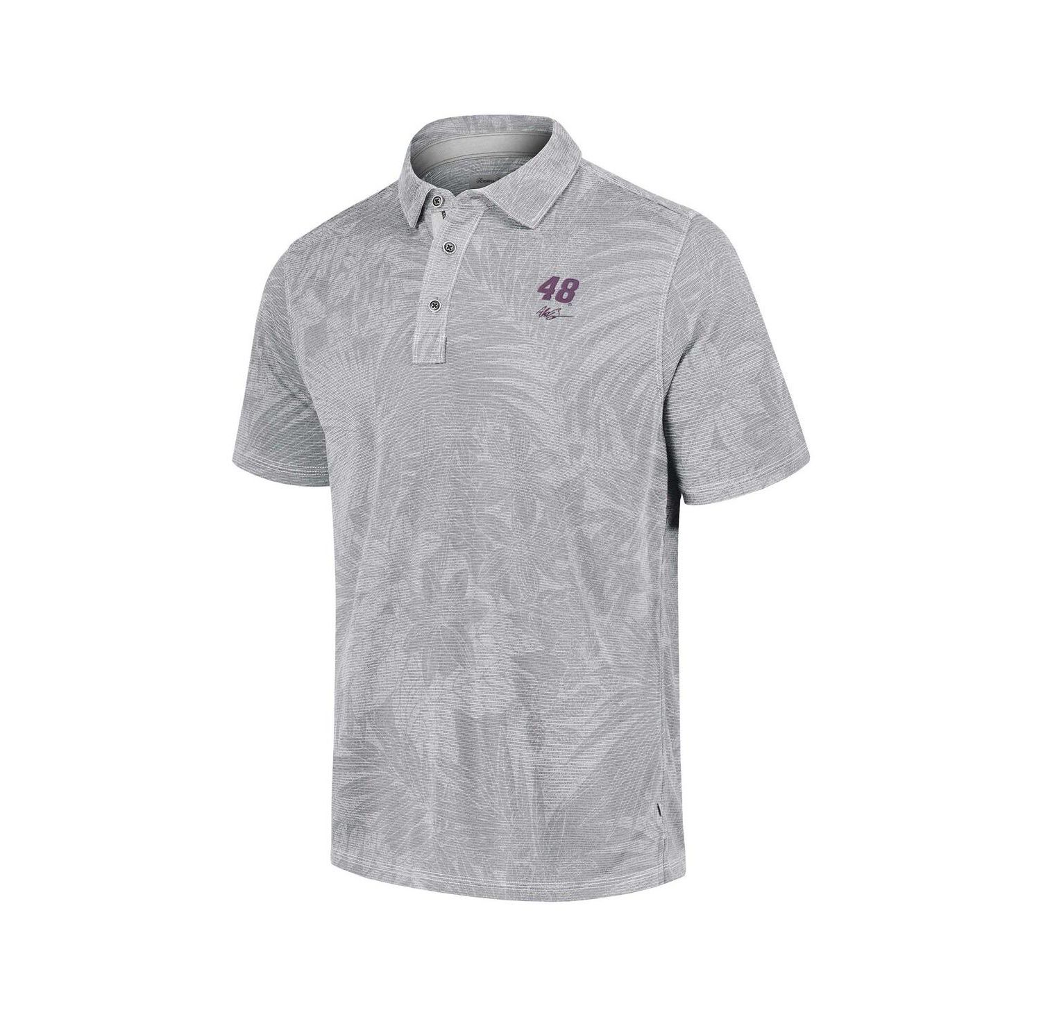 Men's Gray Alex Bowman Santiago Paradise Polo Shirt