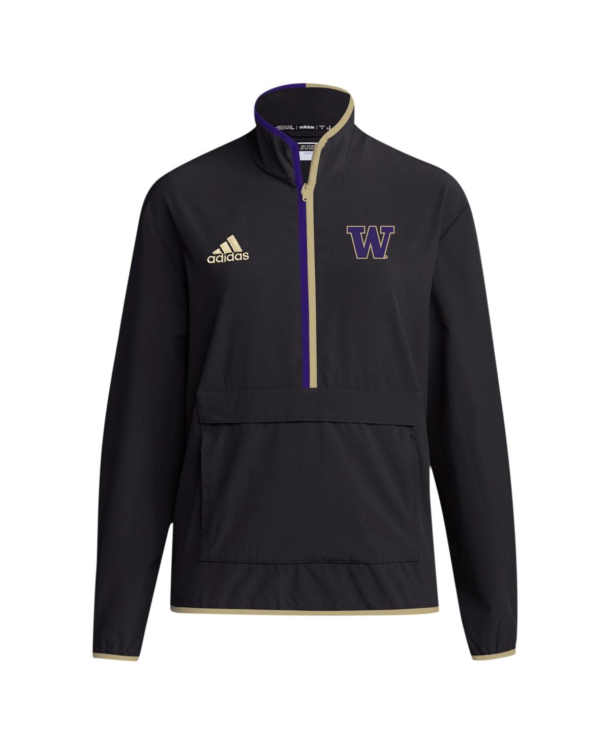 Adidas Men's Washington Huskies 2024 Coaches Sideline Half-Zip Jacket