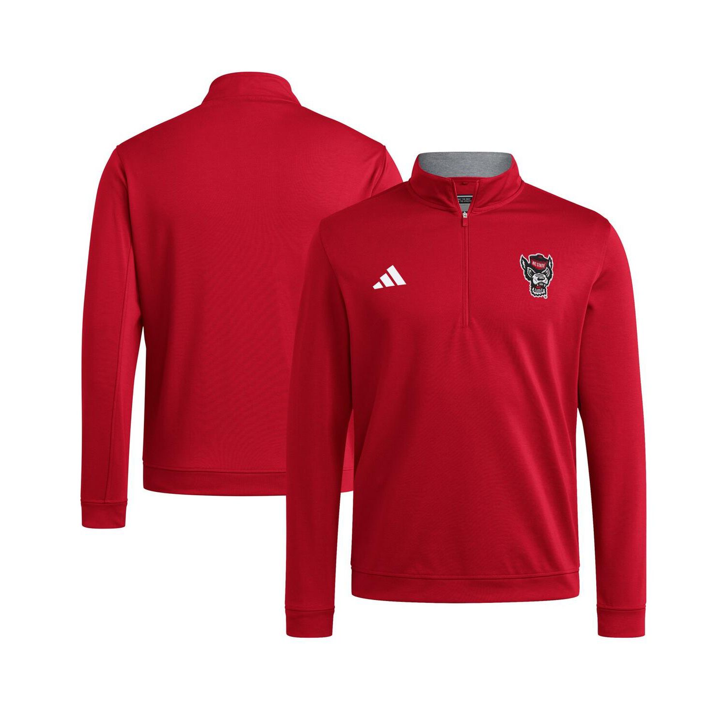 Men's Red NC State Wolfpack Elevated Tri-Blend Quarter-Zip Pullover Sweatshirt