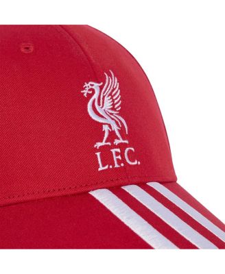 Men's and Women's Red Liverpool Three-Stripe Dad Adjustable Hat