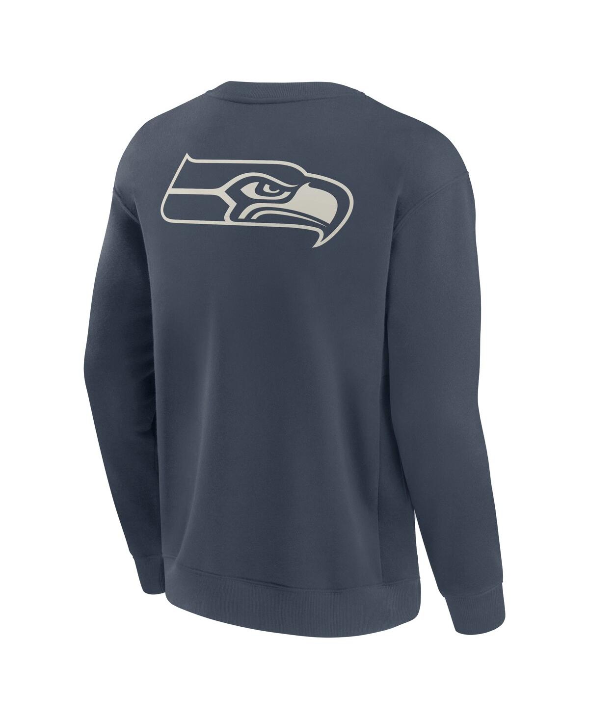 Fanatics Men's Navy Seattle Seahawks Elements Future Ground Lettering Pullover Sweatshirt In Blue