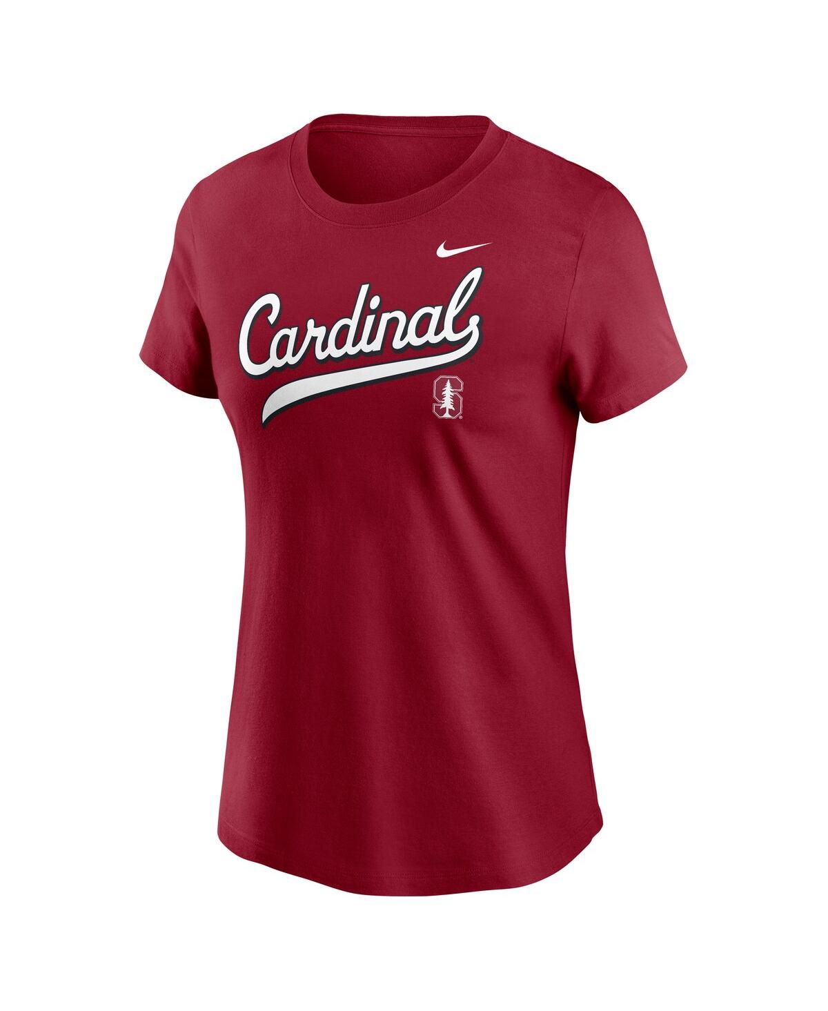 Nike Women's Cardinal Stanford Cardinal Local Script T-shirt In Red