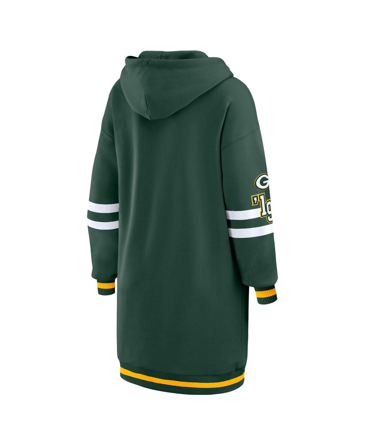 Wear By Erin Andrews Women's Green Bay Packers Hoodie Dress In Green