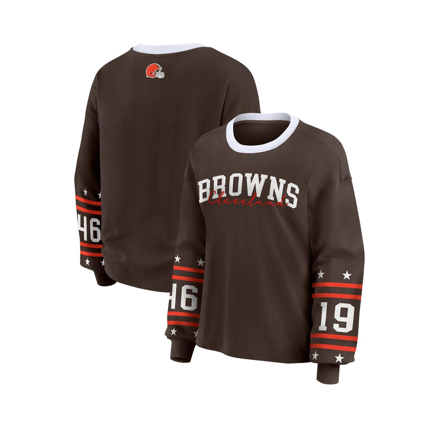 Women's Brown Cleveland Browns Sport Long-Sleeve T-Shirt