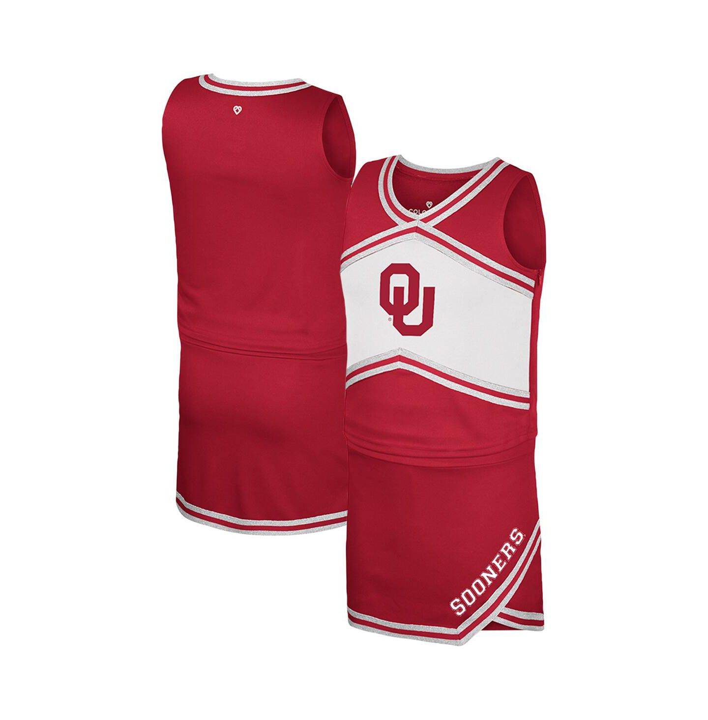Комплект Colosseum 2-Piece Crimson Oklahoma Sooners Cheerleader Top and Skirt Set для девочек — фото 1