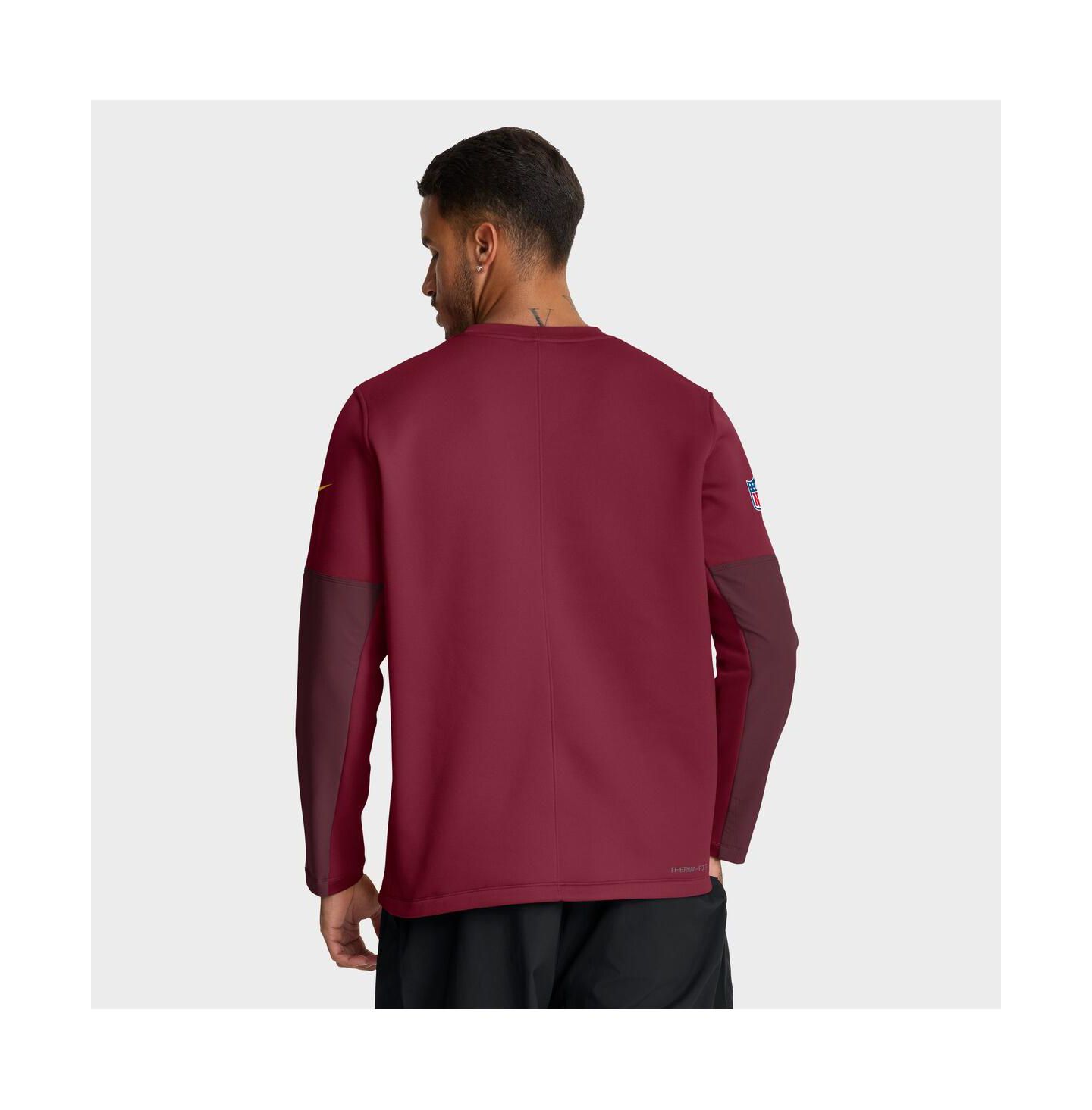 Мужская футболка Nike Burgundy Washington Commanders Sideline Scripted to Win Performance Long Sleeve — фото 2