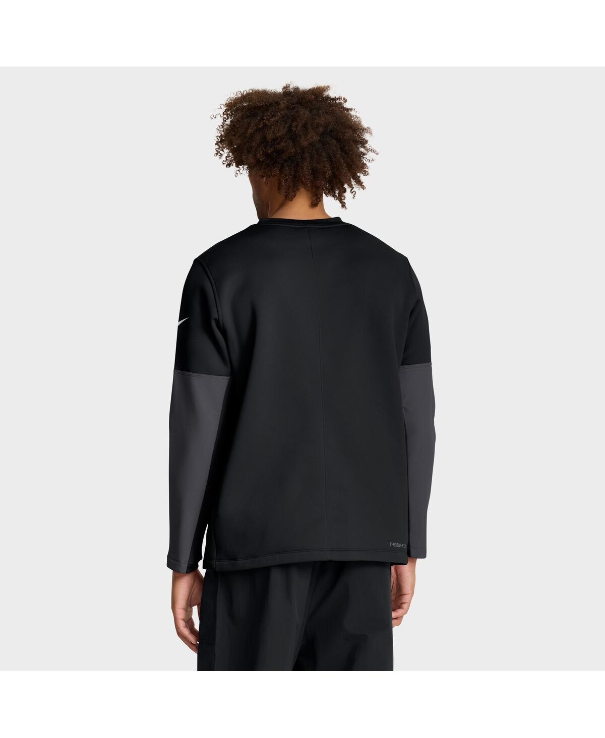 Nike Los Angeles Rams Scripted To Win Sideline Coach  Men's Therma-fit Nfl Long-sleeve T-shirt In Black
