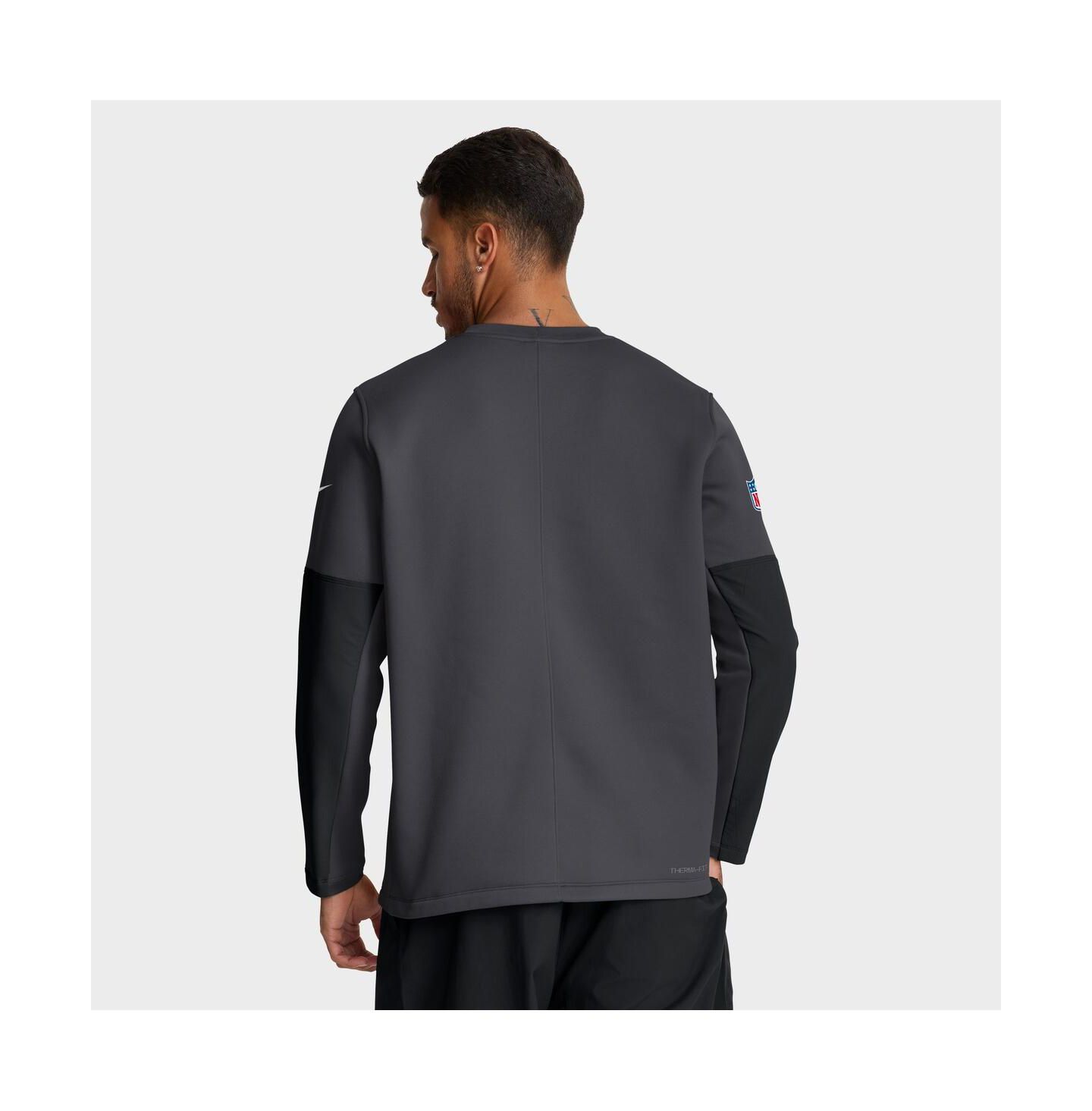 Мужская футболка Nike Anthracite Cleveland Browns Sideline Scripted to Win Performance Long Sleeve — фото 2