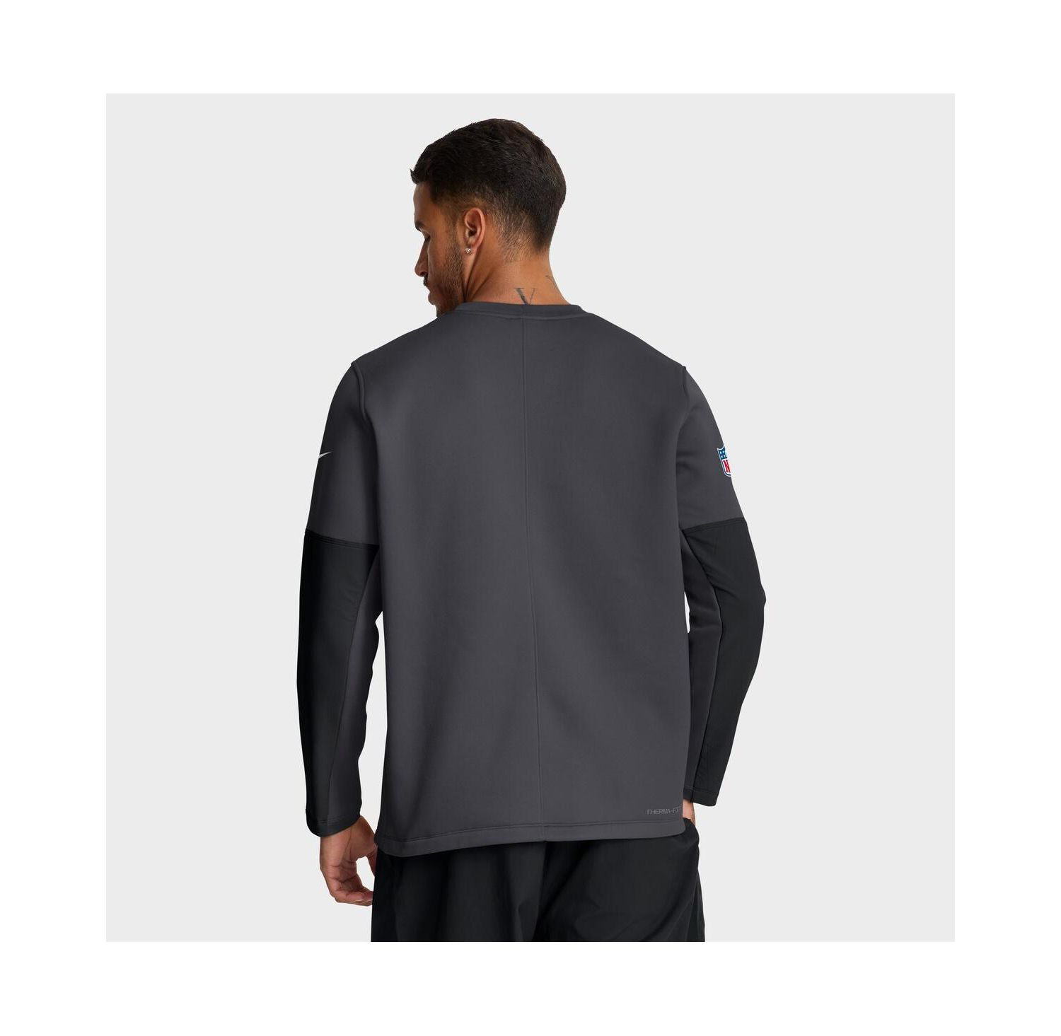 Men's Anthracite Cleveland Browns Sideline Scripted to Win Performance Long Sleeve T-Shirt