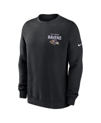 Men's Black Baltimore Ravens Primetime Club Fleece Pullover Sweatshirt