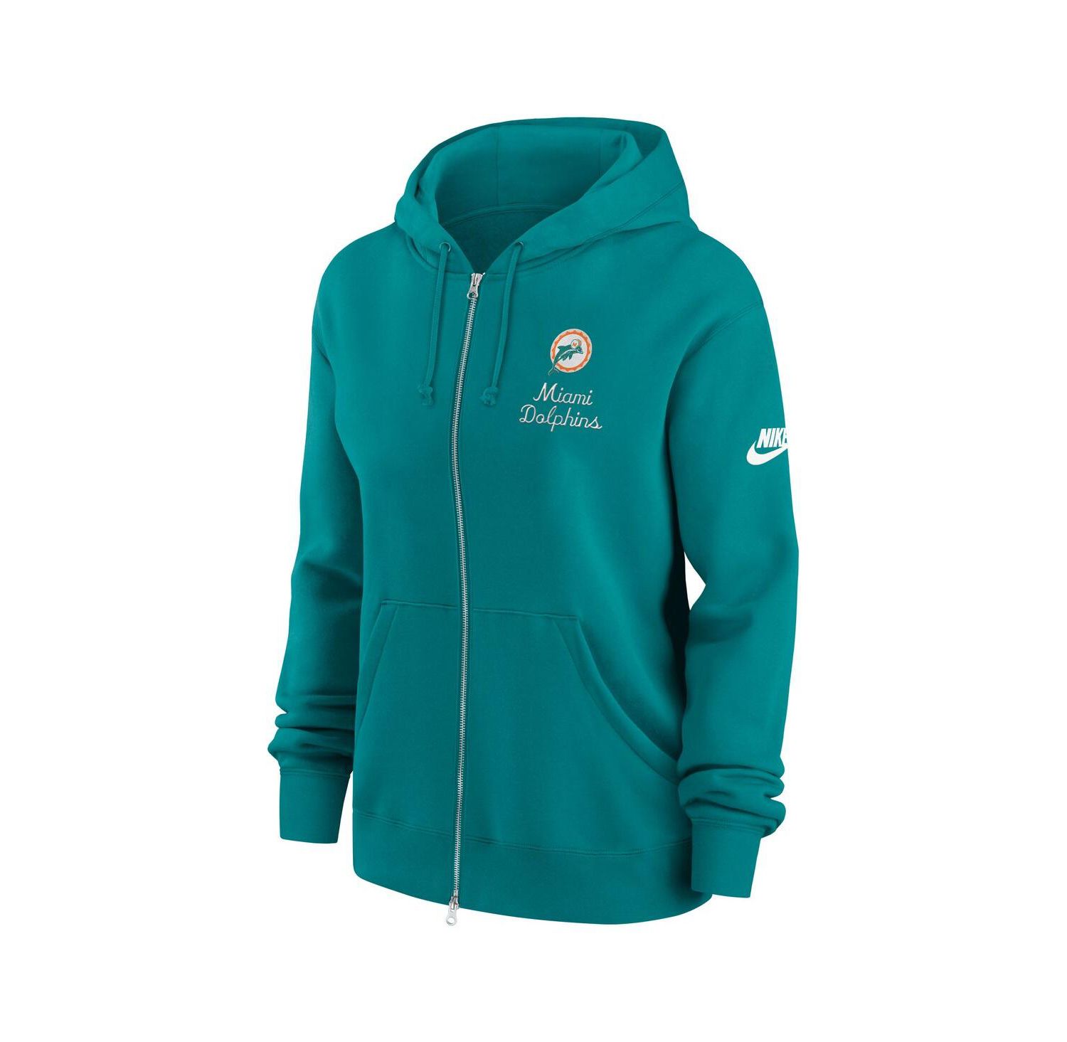 Women's Aqua Miami Dolphins Phoenix Rewind Full-Zip Hoodie